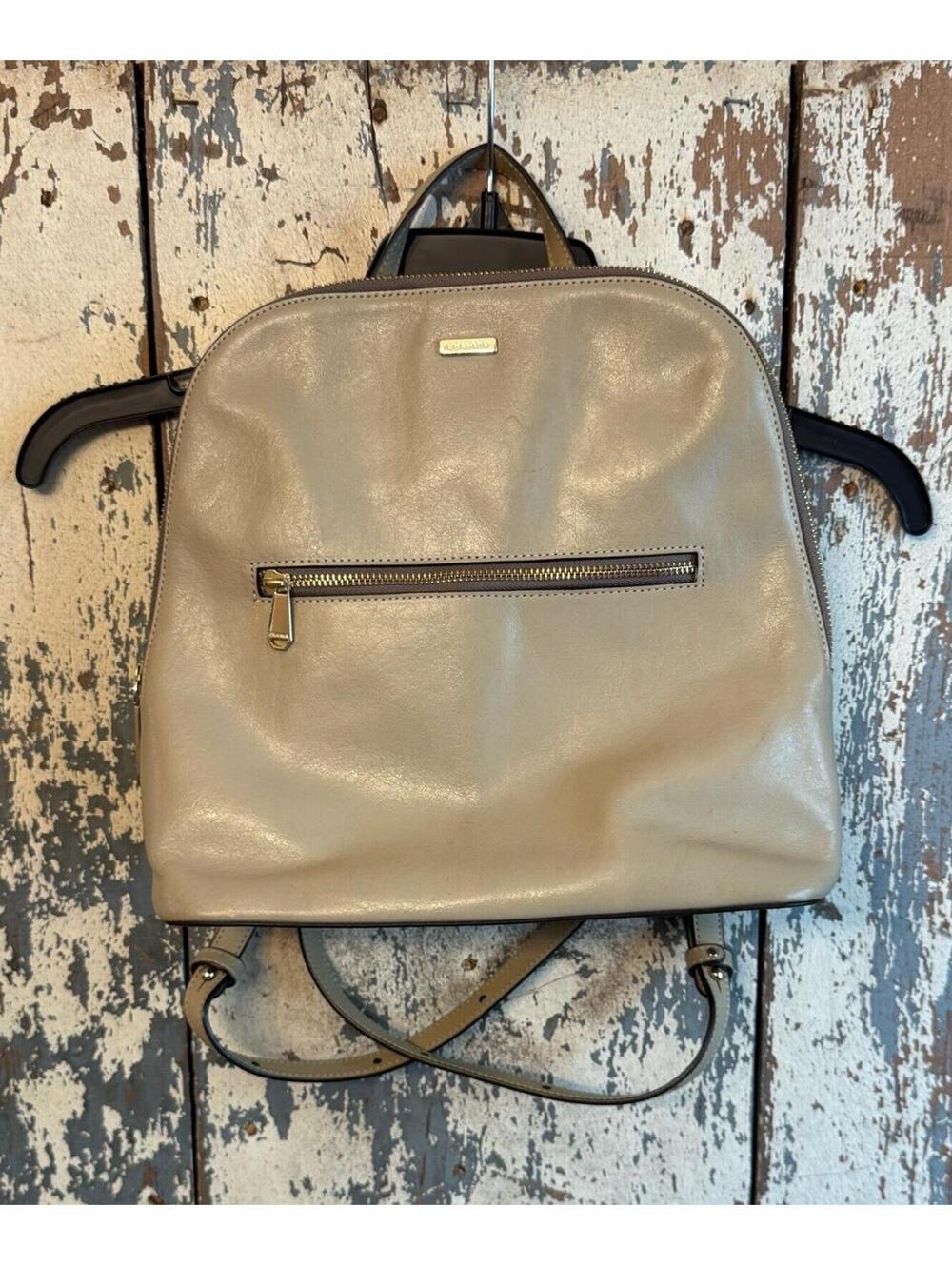 Brahmin Felicity Sand Topsail Backpack Smooth Leather Quiet Luxury bag purse